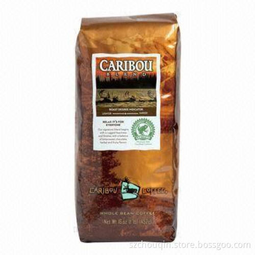 Side Gusset Coffee Bag with Degassing Valve, Light-proof, 0.12mm Thickness